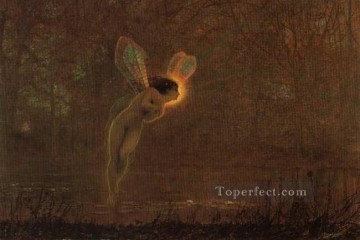 妖精 Painting - アイリス・エンジェルの風景 ジョン・アトキンソン・グリムショー 子供用